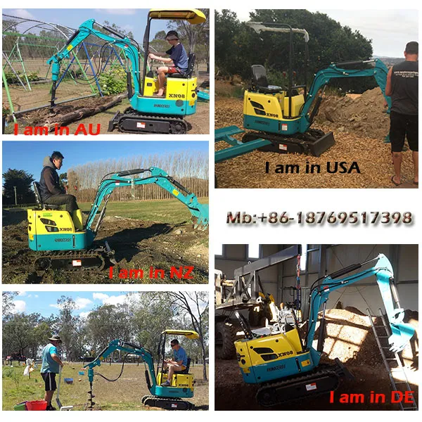 Rhinoceros Hot Sell Mini Excavator Hydraulic Crawler Excavator 0.8 Ton Small Excavator