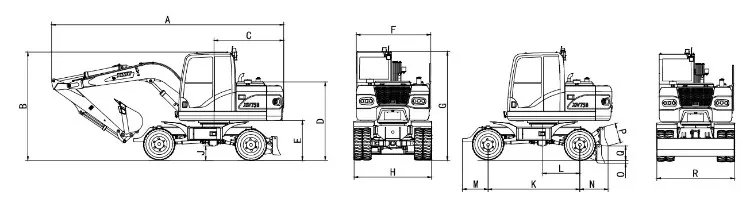 Rhinoceros Lego Bucket Wheel Excavator 6 Ton Hydraulic Excavator for Sale