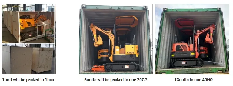 Rhinoceros Xn12 1.2ton Mini Excavator with Japan Engine Three Cylinders