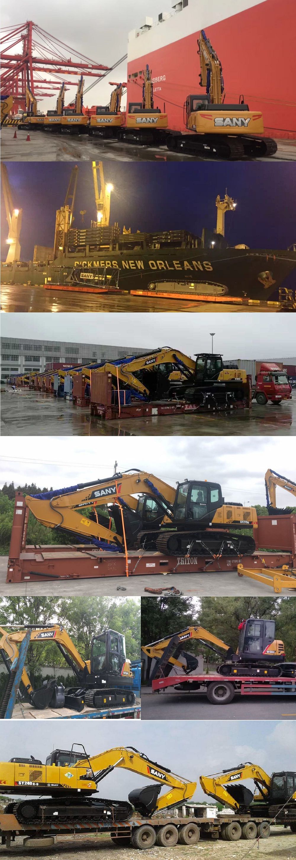 SANY SY235 25Ton Medium Excavator Long Boom Excavator for Sale