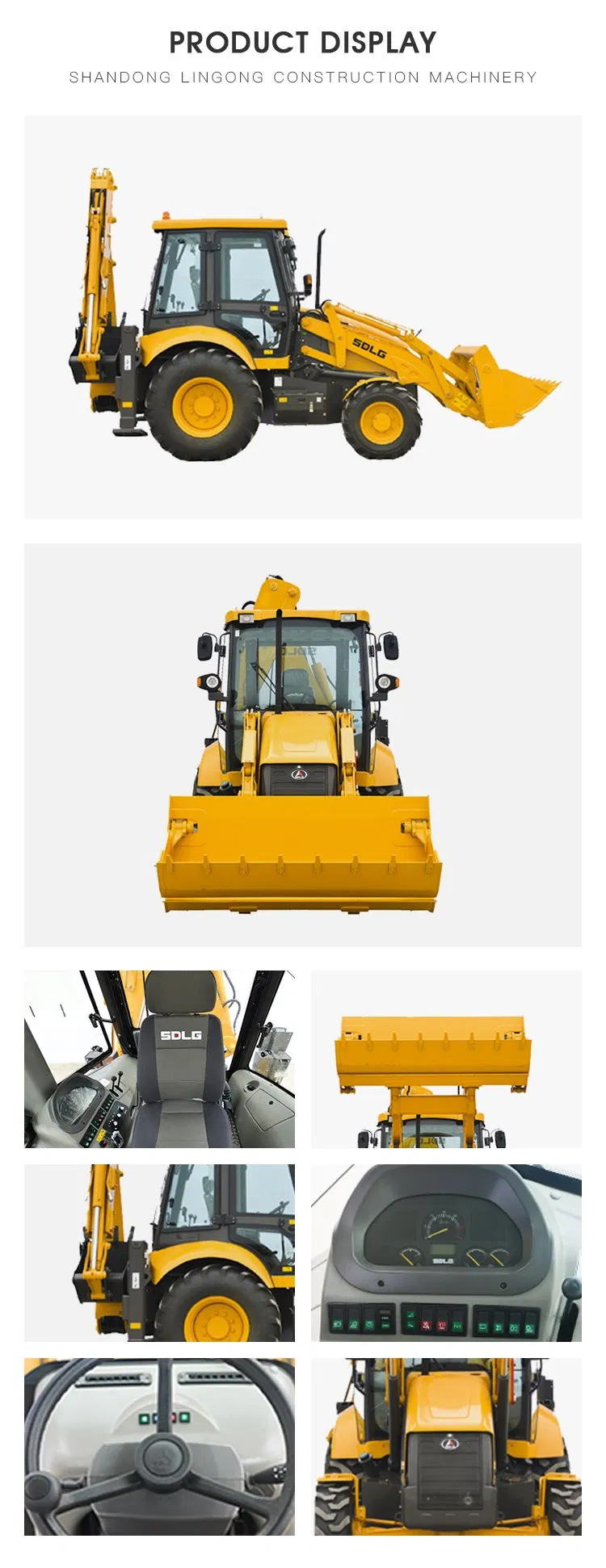 Sdlg B876f Mini Excavator Loader for Urban and Rural Highway