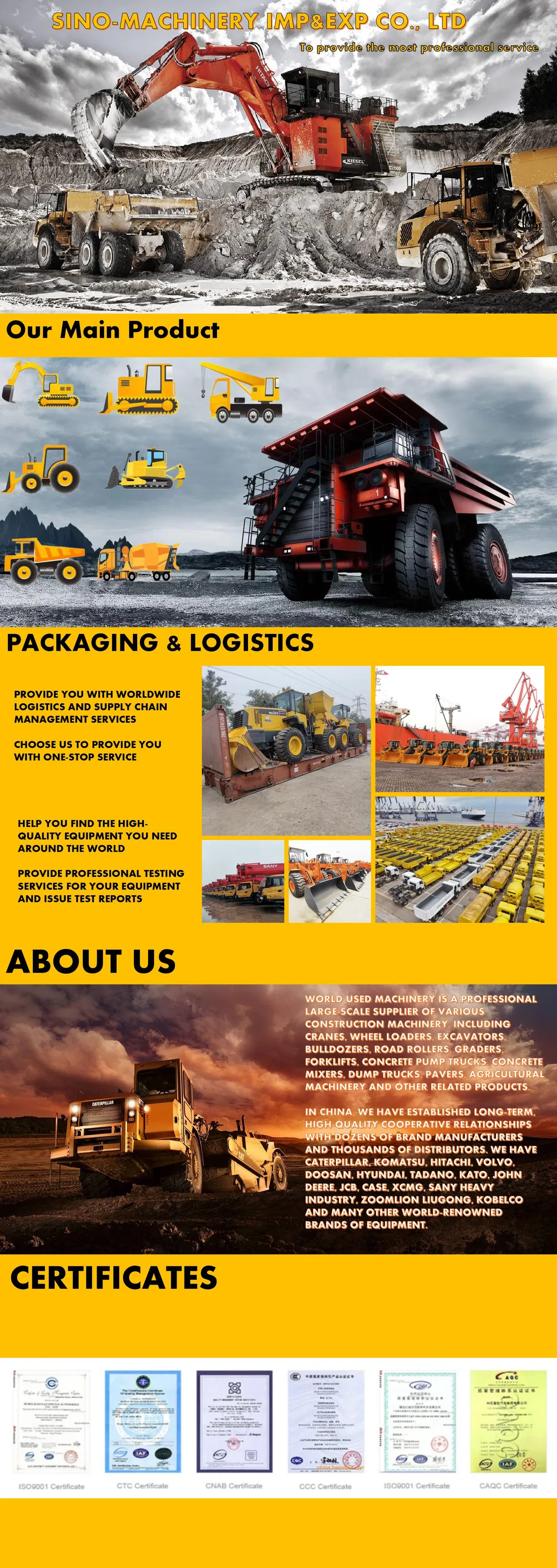 Second-Hand Excavator Digger Used Mini Medium Crawler Cat 323dl Backhoe Construction Equipment