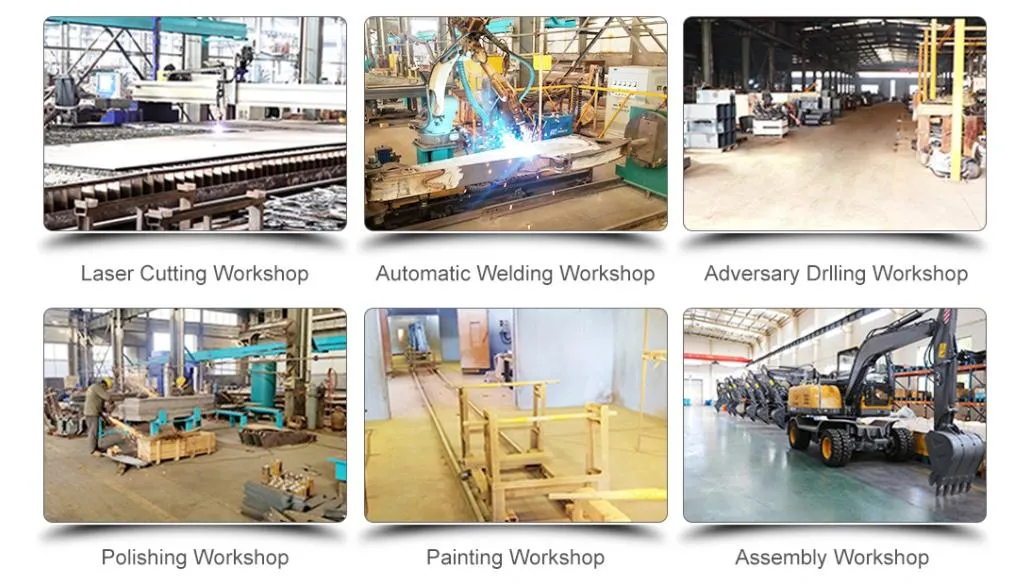 Simple Operating Construction Machinery 1.6ton Hydraulic Excavator Mini Wheel Digger for Sale Prices