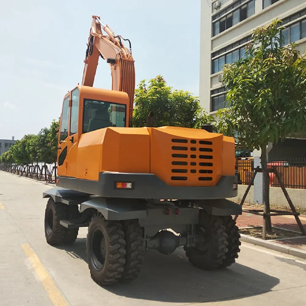 Simple Operating Construction Machinery 1.6ton Hydraulic Excavator Mini Wheel Digger for Sale Prices