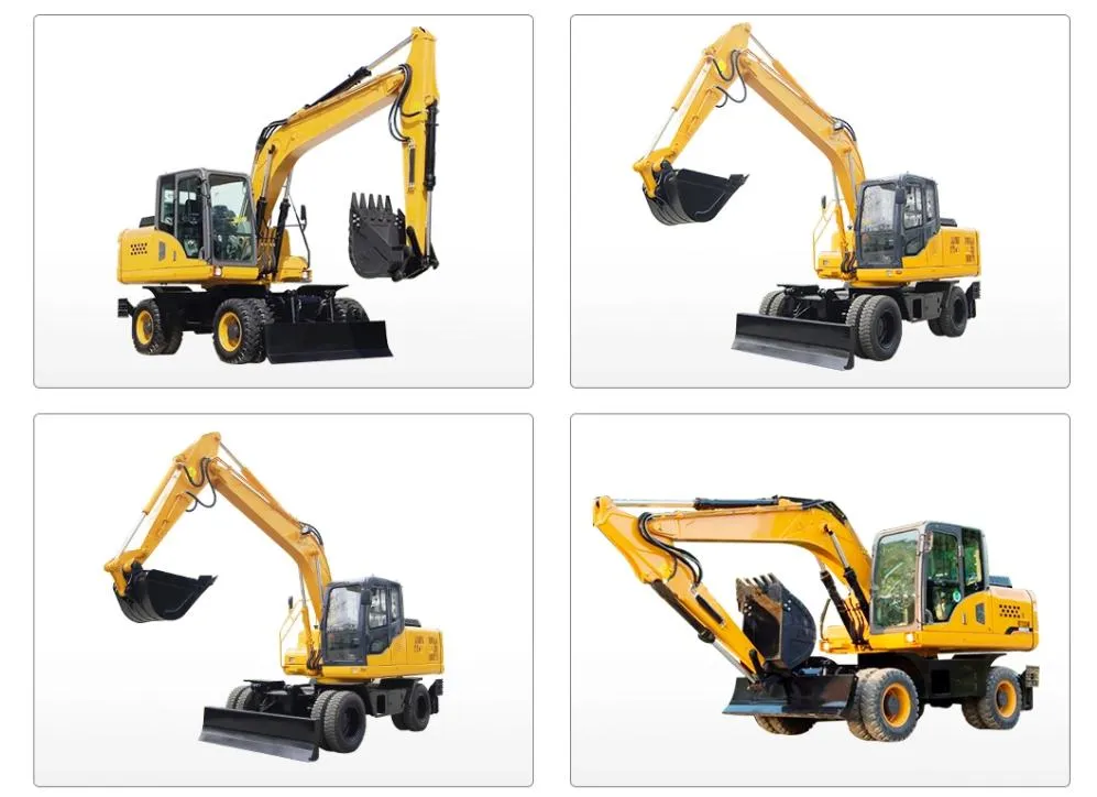 Simple Operating Construction Machinery 1.6ton Hydraulic Excavator Mini Wheel Digger for Sale Prices