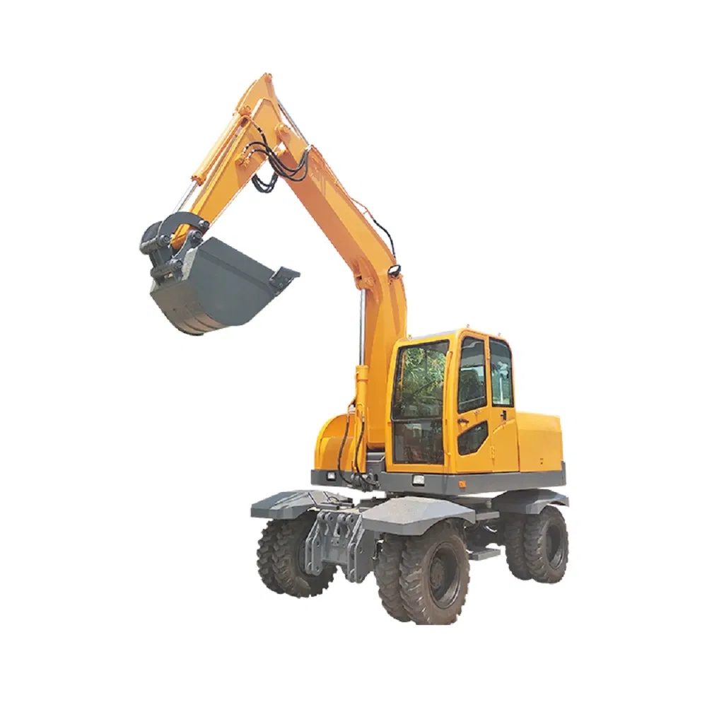 Simple Operating Construction Machinery 1.6ton Hydraulic Excavator Mini Wheel Digger for Sale Prices