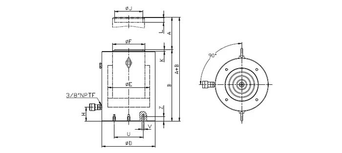 Single Acting 600ton Big Lifting Hydraulic Jacks