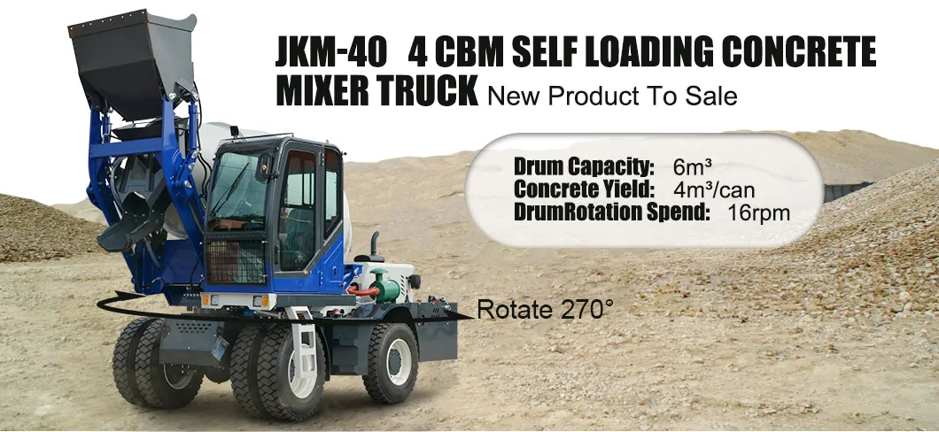 Small Concrete Mixer Machine Mobile Self Loading Concrete Mixer Truck Price