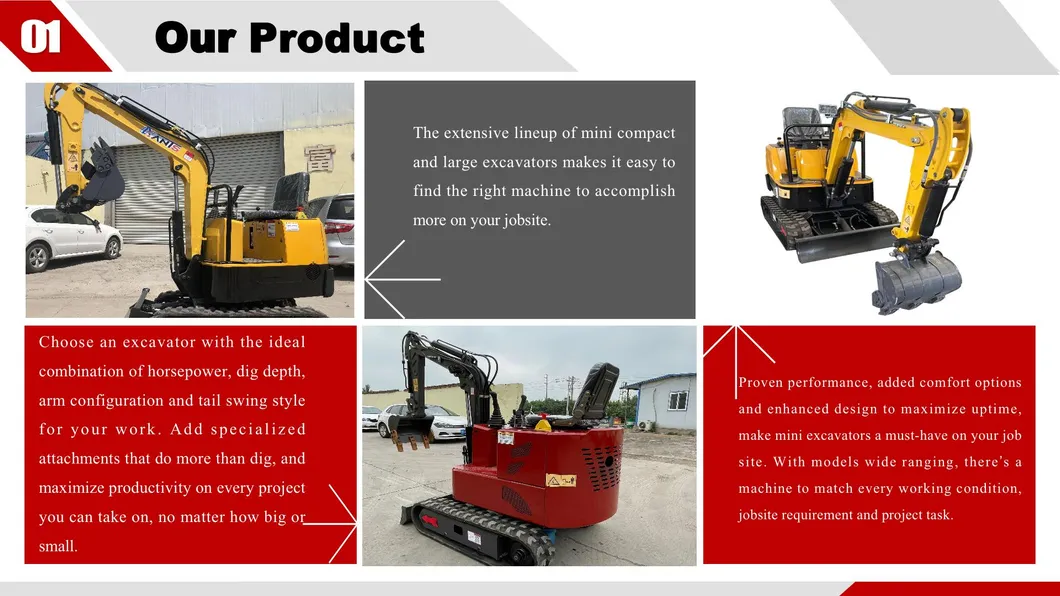 Small Tracked Excavators Price Hydraulic Crawler Mini Excavator for Sale