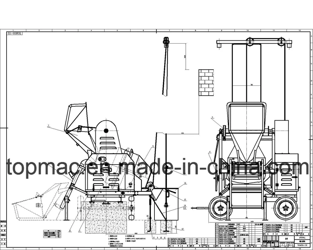Solid and Stable Ghana Accra Self Loading Concrete Mixer with Lifting Winch