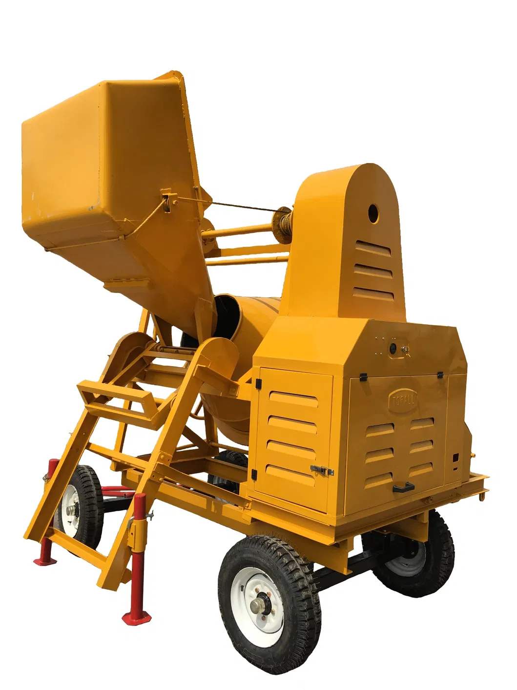 Solid and Stable Ghana Accra Self Loading Concrete Mixer with Lifting Winch