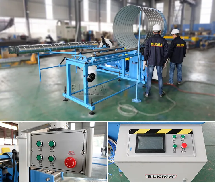 Spiro Duct Manufacture Auto  Line, Sprial HVAC Air Round Ductproduction Line