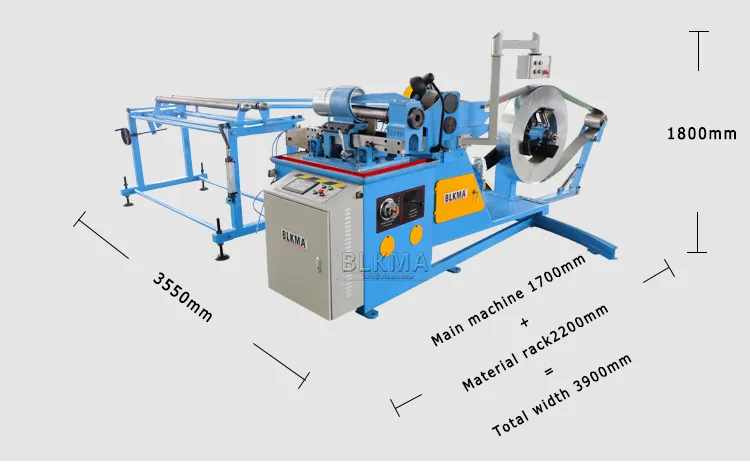 Spiro Duct Manufacture Auto  Line, Sprial HVAC Air Round Ductproduction Line