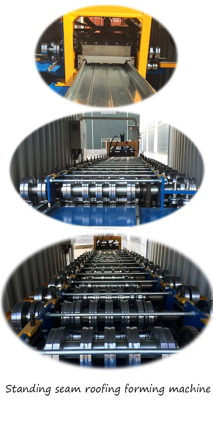 Standing Seam Straight/Tapered Roof Tile Roll Forming Machine (YX65-400/425)