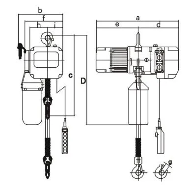 Suspended Lifting Electric Chain Pulley Hoist