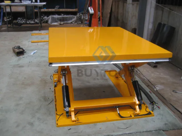 Warehouse 1500kg Low Profile Electric Hydraulic Scissor Lift Table