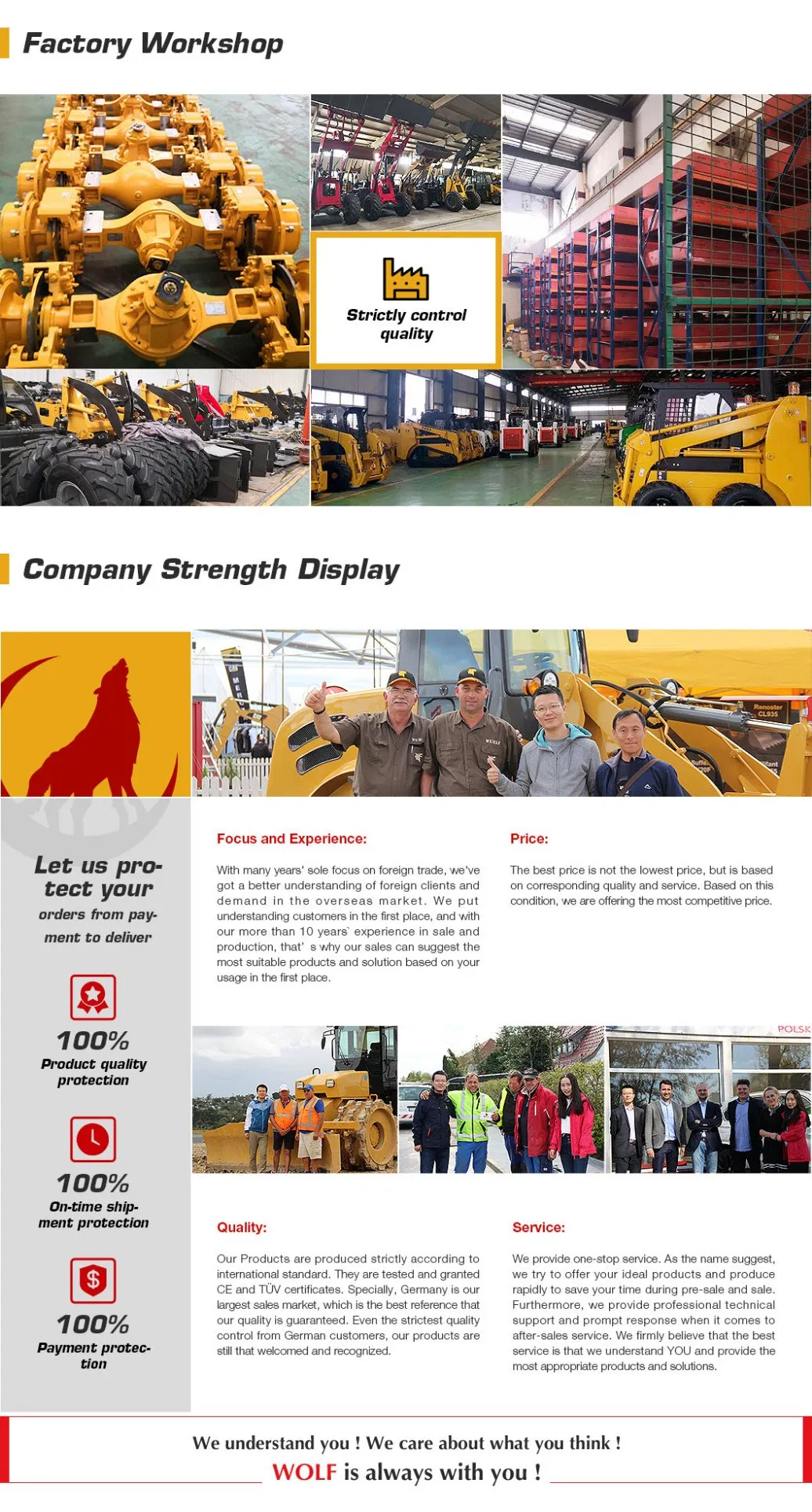 Wolf 0.8ton-1.8ton Mini Digger Excavator with Euro5/EPA4 Motor