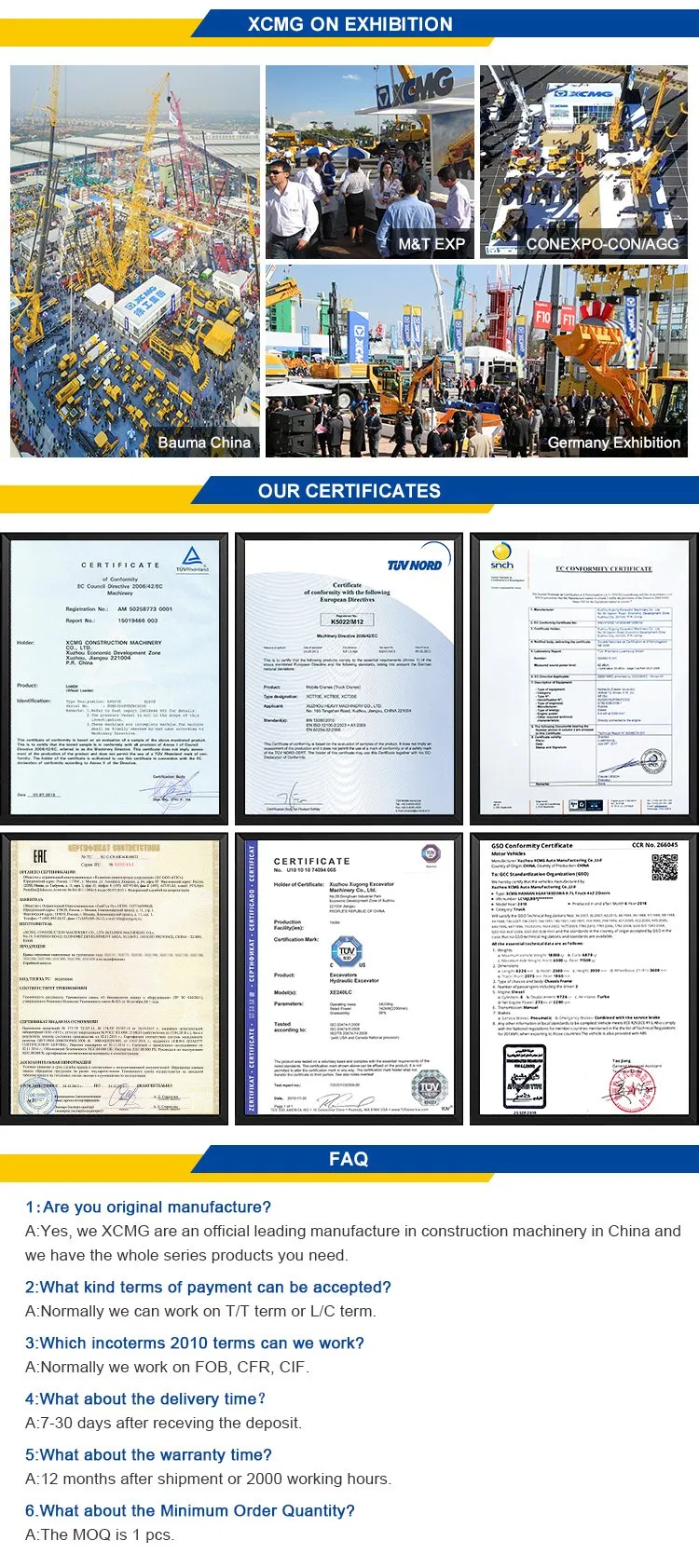 XCMG Mini Excavator Xe60W 6ton Link Belt Excavator Wheel Excavator for Sale