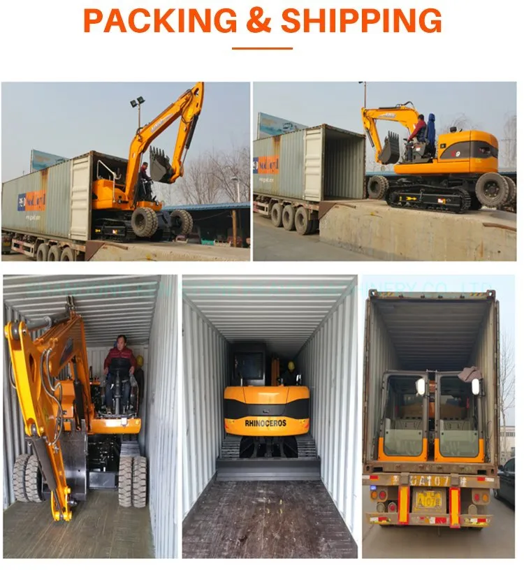 XN75B Rhinoceros Wheel Excavator Machine Weight 6300kg Earth Moving Machinery