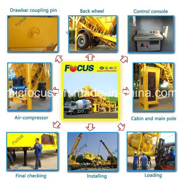 Yhzs50 50m3/H Portable Beton Batching Plant